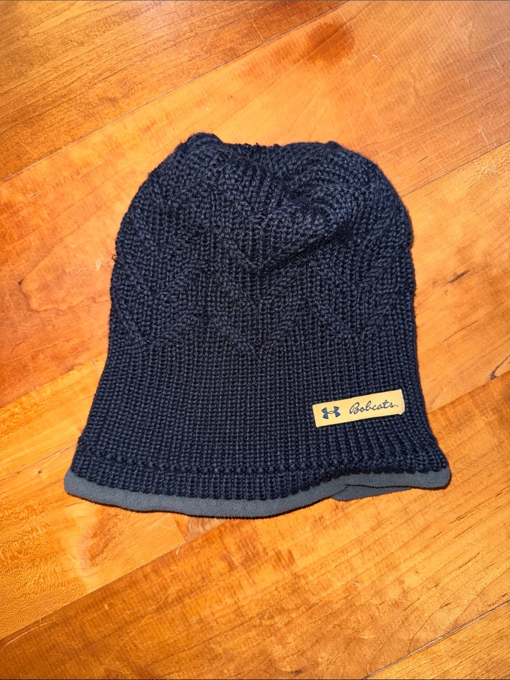 Under Armour Black Knit Beanie with Bobcats Patch
